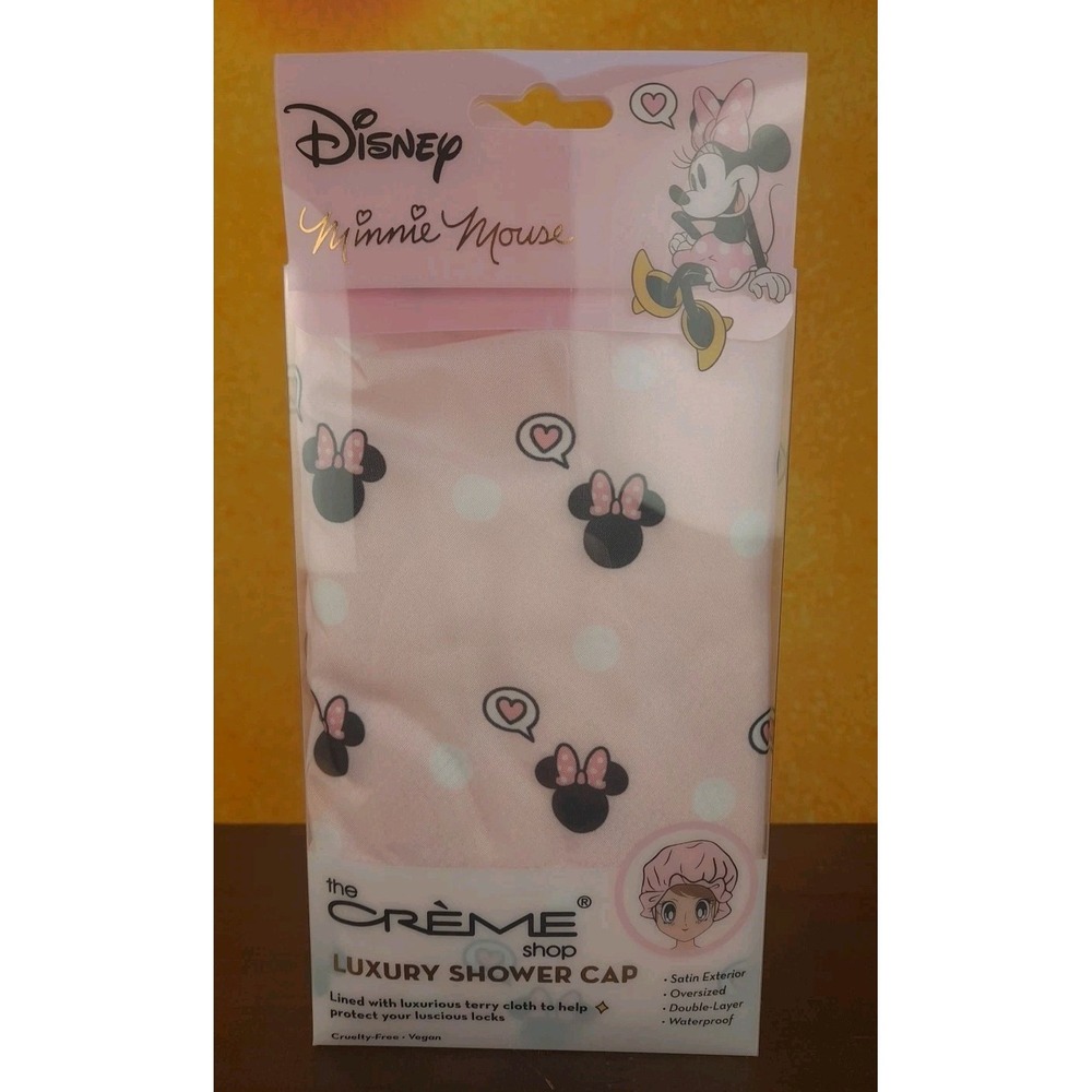 The Creme‎ Shop x Disney Minnie Mouse LUXURY SHOWER CAP Satin Exterior Oversized